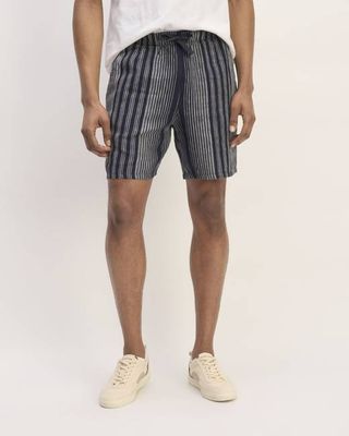 The Linen Easy Short | Navy / Bone