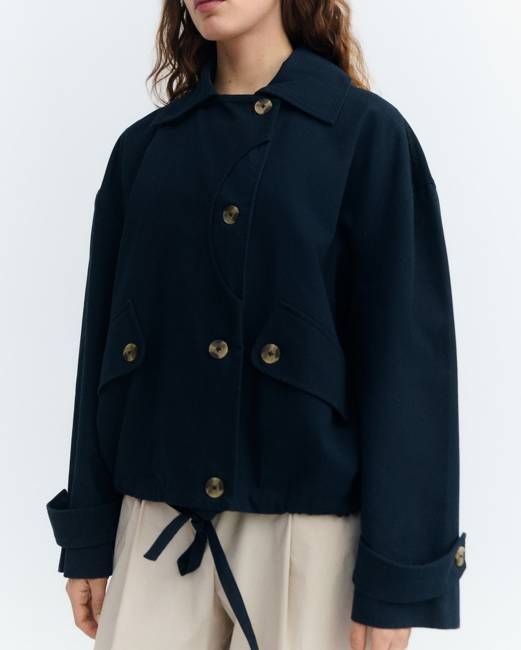 Oversize navy jacket Norma