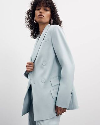 Oversized Double Breasted Jacket | Mist