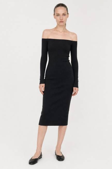 Off Shoulder Knit Dress