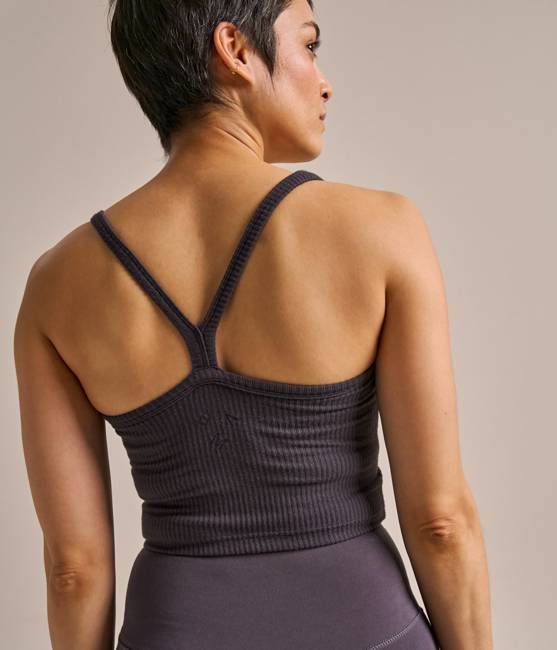 Rib Gathered Crop Top