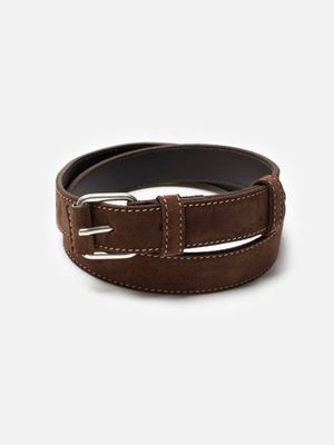 Dwayne Suede Belt Dark Brown 28 mm wide | Nudie Jeans