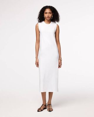 Sleeveless Tee Dress | White