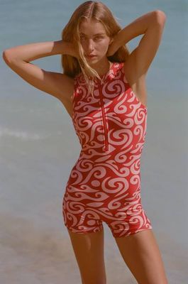 Joyce Front Zip Swimsuit – Archipelago-Pink