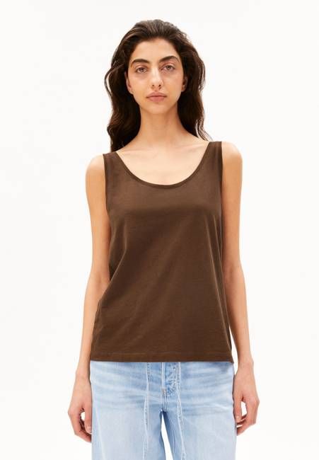 LINEN BLEND TOP | dried palm