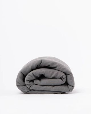 Dark Grey Linen Duvet cover