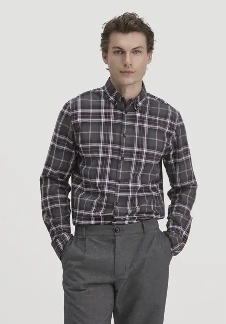 Flannel Check Shirt Regular made from pure organic cotton