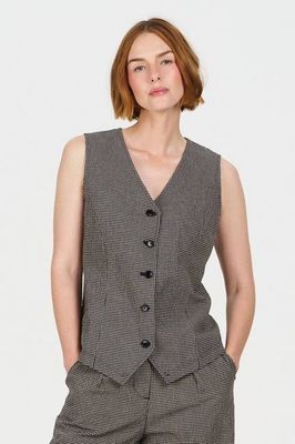 TESSA Organic Cotton Vest - check