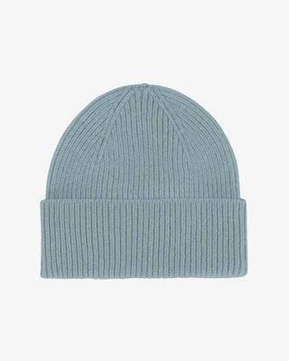 Merino Wool Beanie - Stone Blue