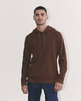 The Waffle-Knit Hoodie | Dark Mahogany