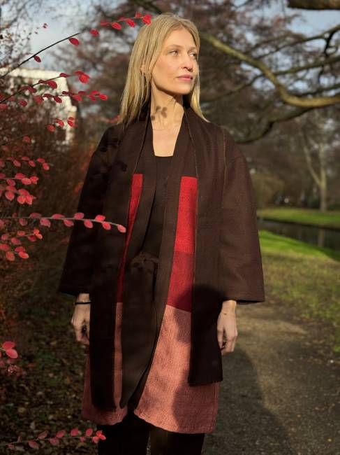 NEW! Highland Trail Wool Scarf Jacket Aranya