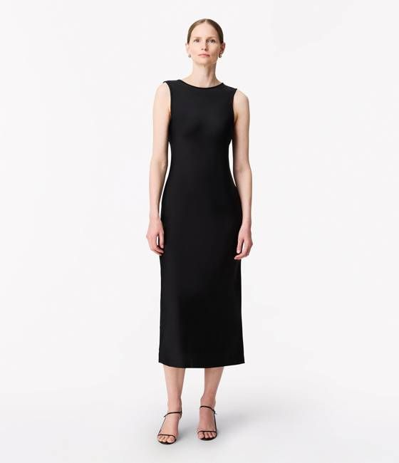 Cowl Back Dress | Black