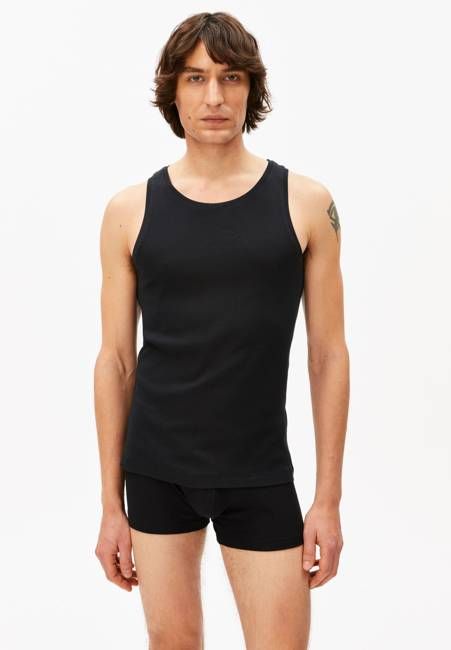 JAANNO RIB TANK TOP | black