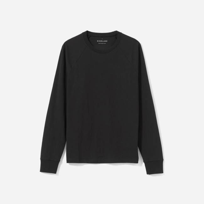 The Premium-Weight Long-Sleeve Crew | Uniform | Black