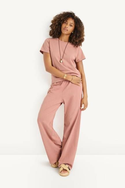 Coast Pant - Desert Rose Cotton Jersey