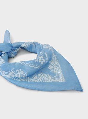 Cotton & Cashmere  Sky Como Print Bandana