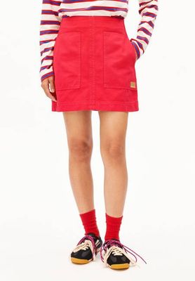 WORKWEAR CANVAS MINI SKIRT | mars red
