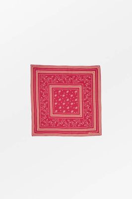 Kleines klassisches Halstuch 55x55 - Feuriges Rot/Hellcreme