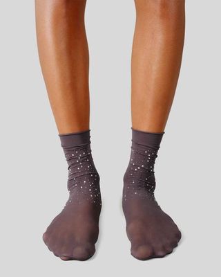 Pauline Rhinestone Socks