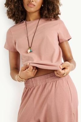 Coast Fitted Tee Shirt - Desert Rose Cotton Jersey