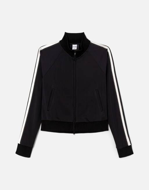 Chloe Track Jacket - Black With White
