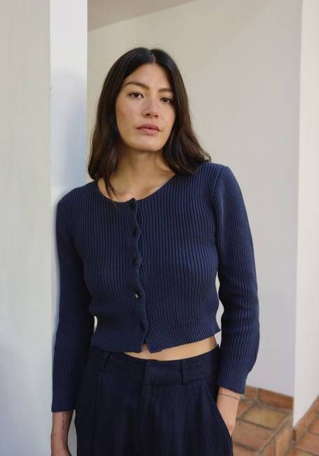 Louise Cardigan Marine