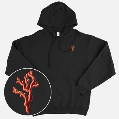 Coral Embroidered Hoodie (Unisex)