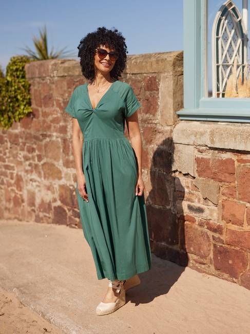 Claudia Green Knot Dress - Sample