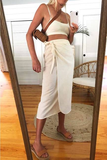 Tie Skirt - Salt Linen Organic