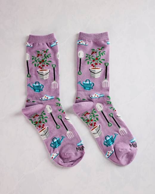 Lilac - Growing Garden Crew Socks - Infinity Classics