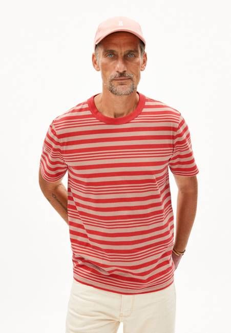 MAARKOS BOLD STRIPES| cinnamon dust-coral blush