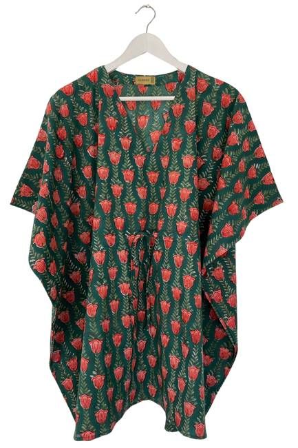 NEW! Block print Kaftan Short No.95