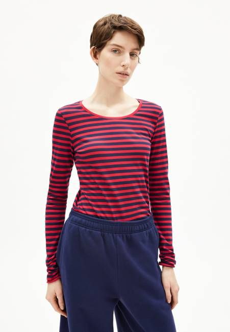 EINIAARA STRIPES | tinted navy-candy apple