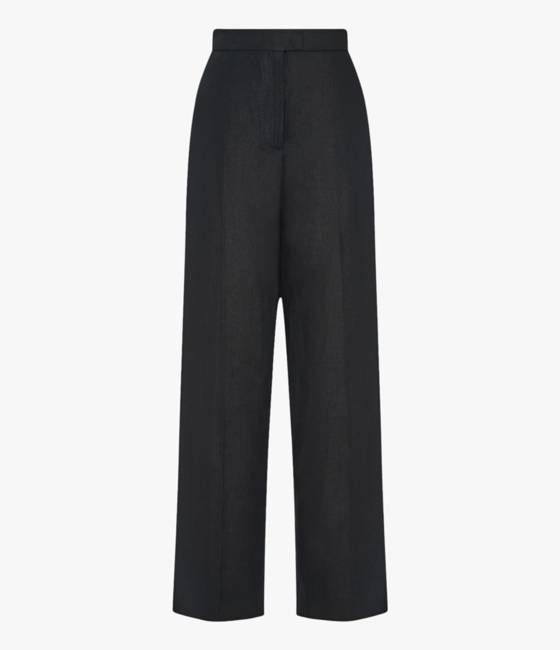 Flat Front Trouser | Black
