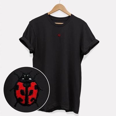 Tiny Ladybug Embroidered T-Shirt (Unisex)