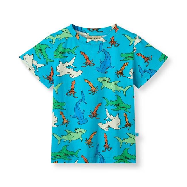 T-shirt with hammerhead sharks