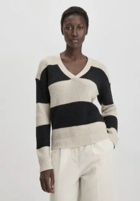 Striped Knit Sweater Relaxed made of pure organic cotton