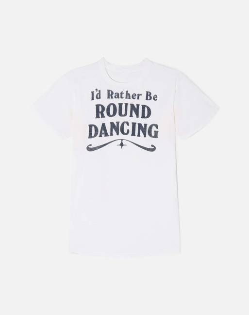 Vintage 90s Round Dancing Tee - #1507