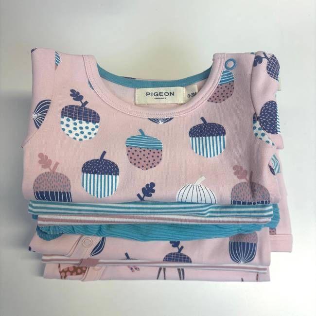 Sample bundle (8 pieces) - Pink/turquoise, NB/0-3m