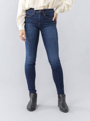 CARLY DARK BLUE WOMEN'S SKINNY PUSH-UP PANTS