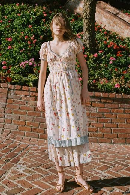 The Matilde Dress | Lantana Blooms Cream