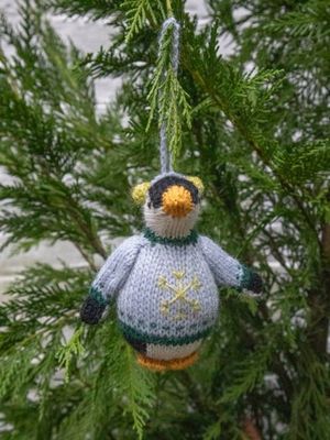Softie Penguin with Earmuffs Ornament