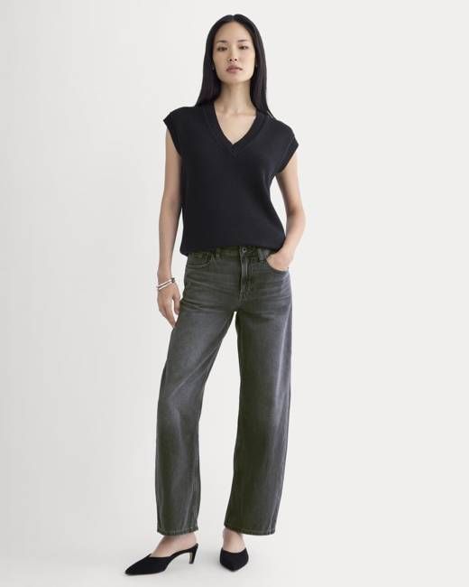 Loose Curve Jean | Carbon Midnight