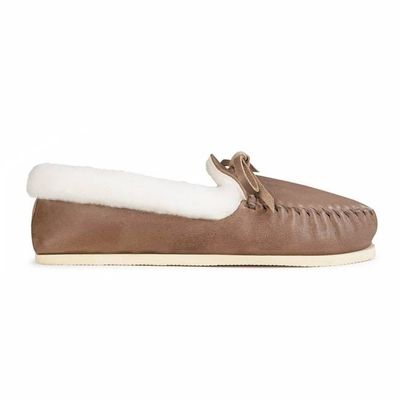 The Men's Cozy Moccasin in Desert ~ Standard/Narrow