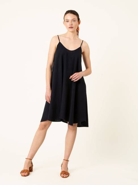 VESTIDO DE TIRANTES OLIVIA MARINO LINO