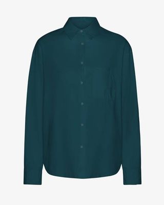 Organic Oversized Shirt - Ocean Green