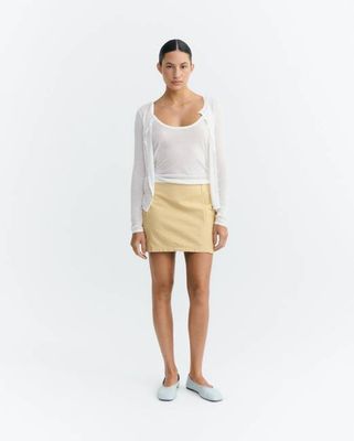 Short yellow striped skirt Mina