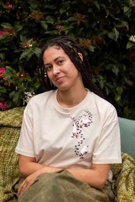 Muddy duck footprints, cropped boxy tee