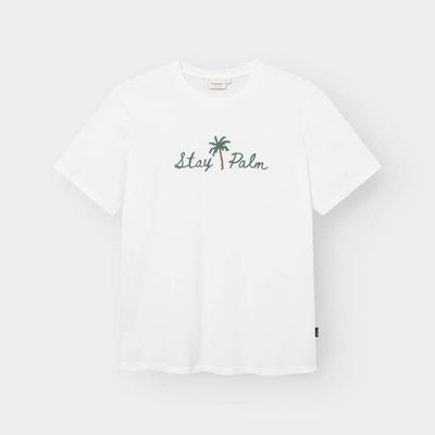 DEDICATED - T-shirt Stockholm Stay Palm White