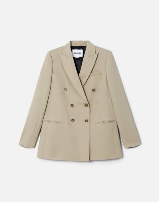 Double Breasted Blazer - Khaki (825)